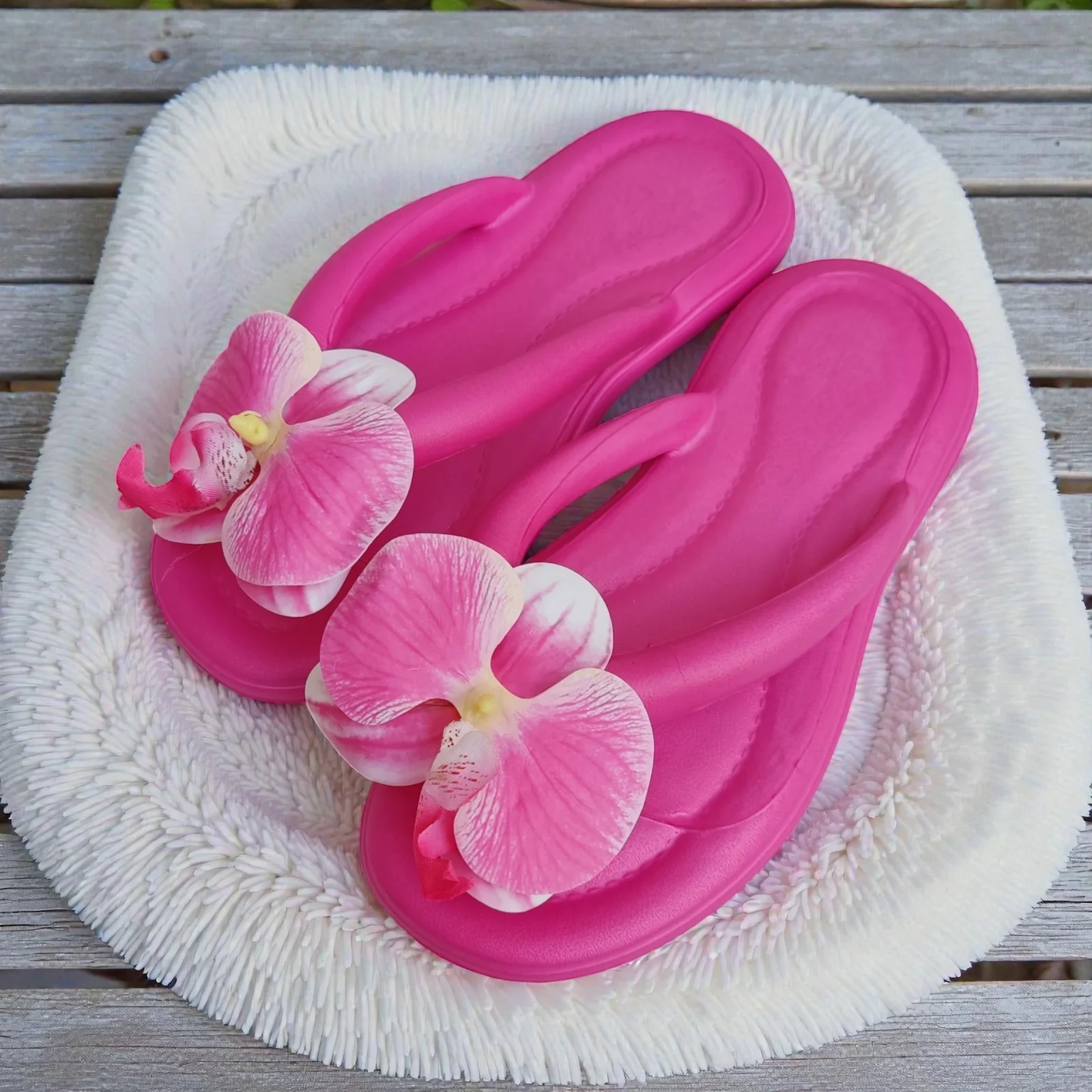 Flower Eva Flip Flop-Magenta