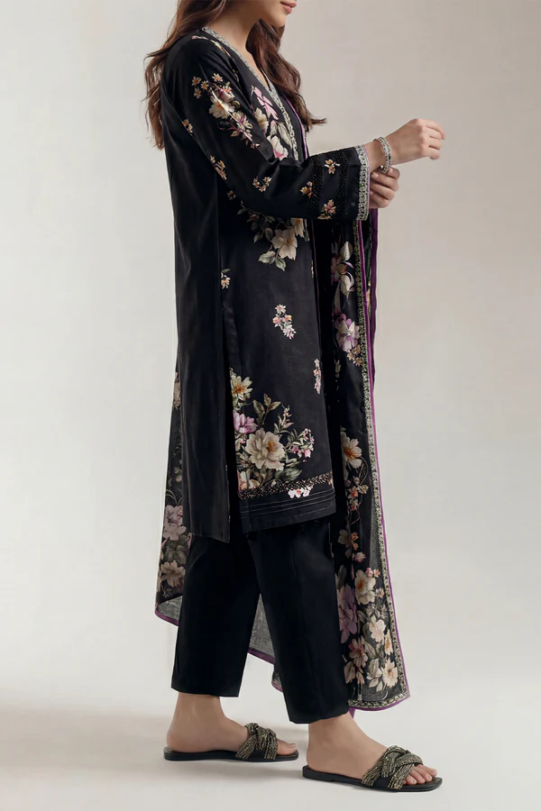 Unstitched Printed Lawn 3 Piece - WrenByIQRA