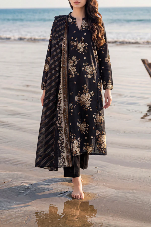 Unstitched Printed Lawn 3 Piece - WrenByIQRA