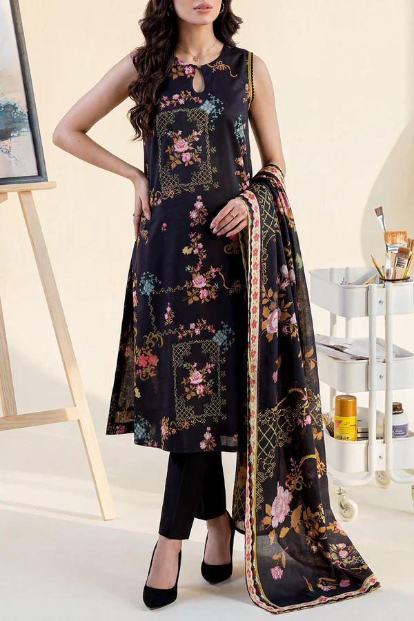 Unstitched Printed Lawn 3 Piece