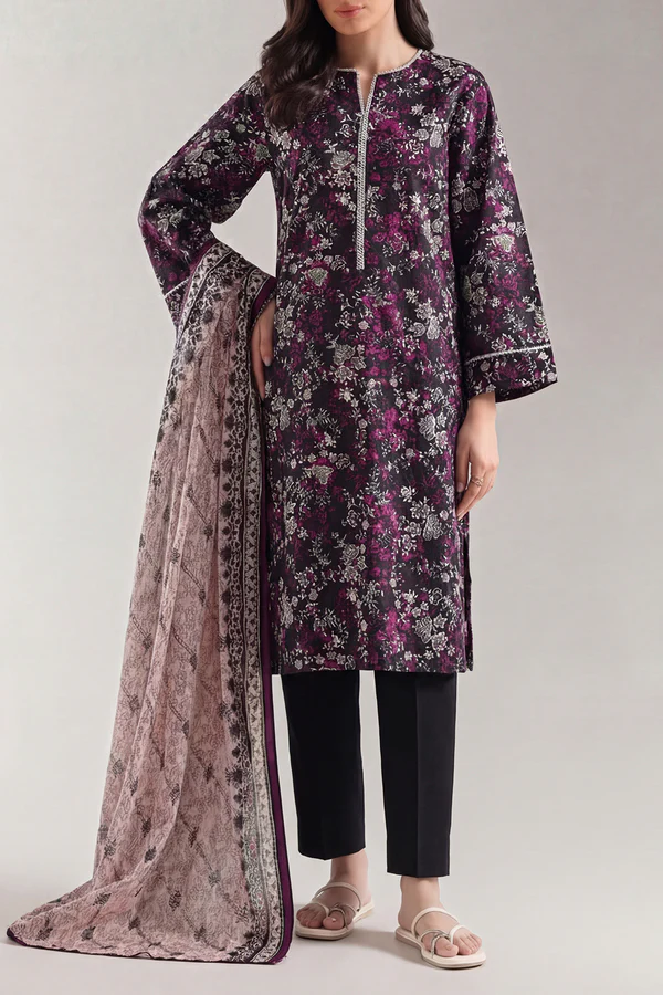 Unstitched Printed Lawn 3 Piece