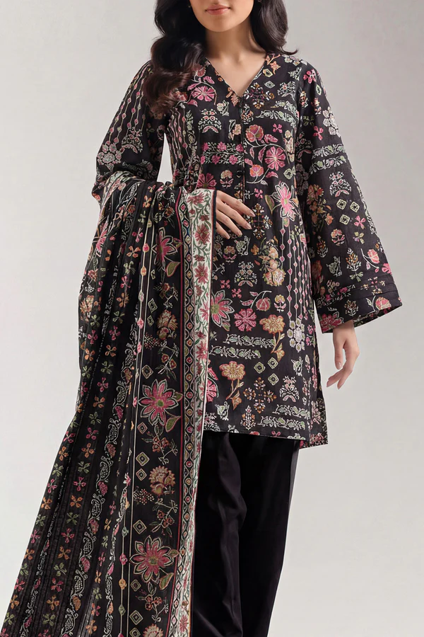 Unstitched Printed Lawn 3 Piece