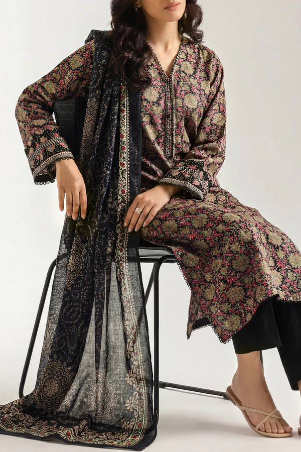 Unstitched Printed Lawn 3 Piece
