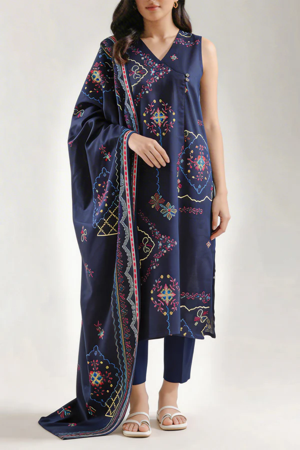 Unstitched Printed Lawn 3 Piece